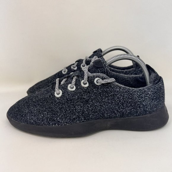 Allbirds Wool Runners Comfort Shoes Black Grey Women's Size 10 - Picture 2 of 9